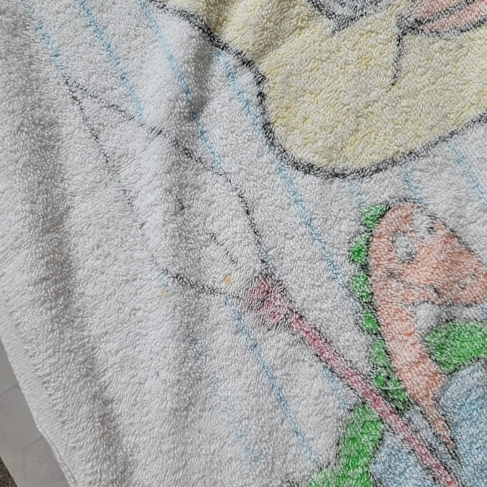 VTG Tweety‎ Bird 1987 Stone Age Dinosaur Beach Towel Sylvester